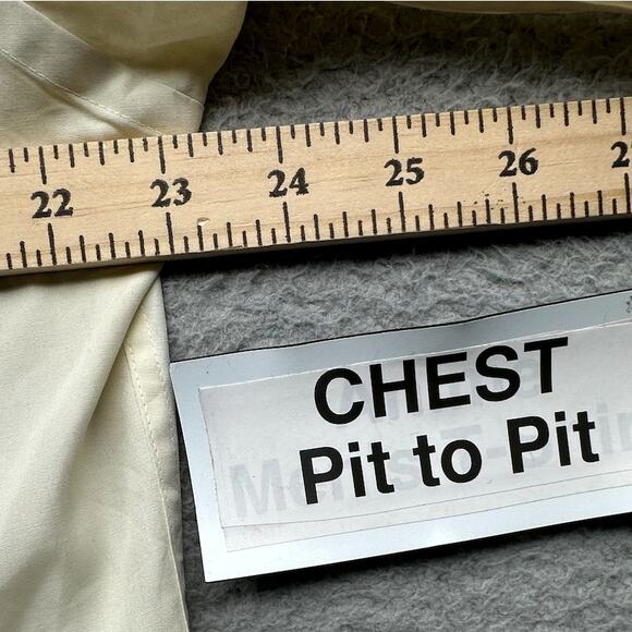 Vintage Christian Dior Short Sleeve Button Up Shirt Mens Large Yellow Pockets - Picture 3 of 12